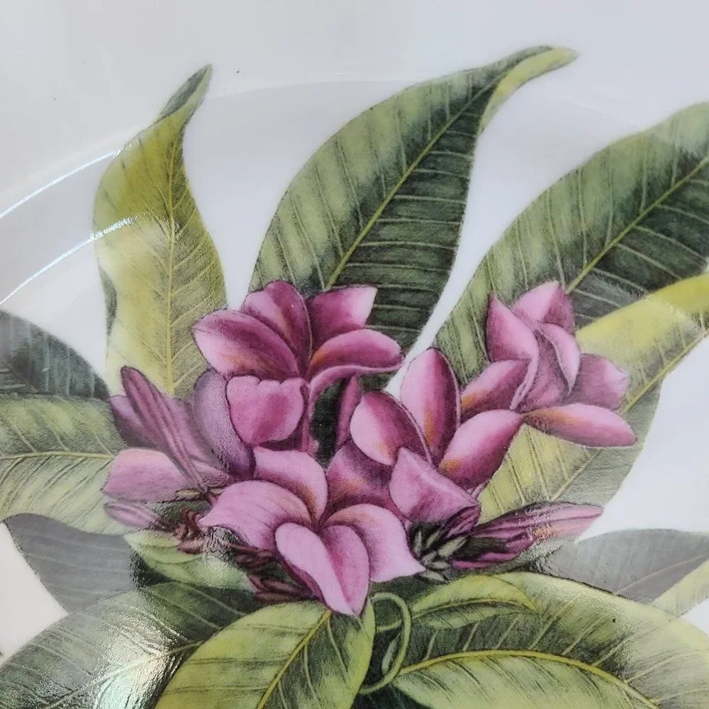 Rare Andrea by Sadek Plumeria Dinner Plate Williamsburg Catesby Collection VTG